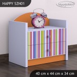 Nočna omarica Happy babies Barvne črte 30 SZN1